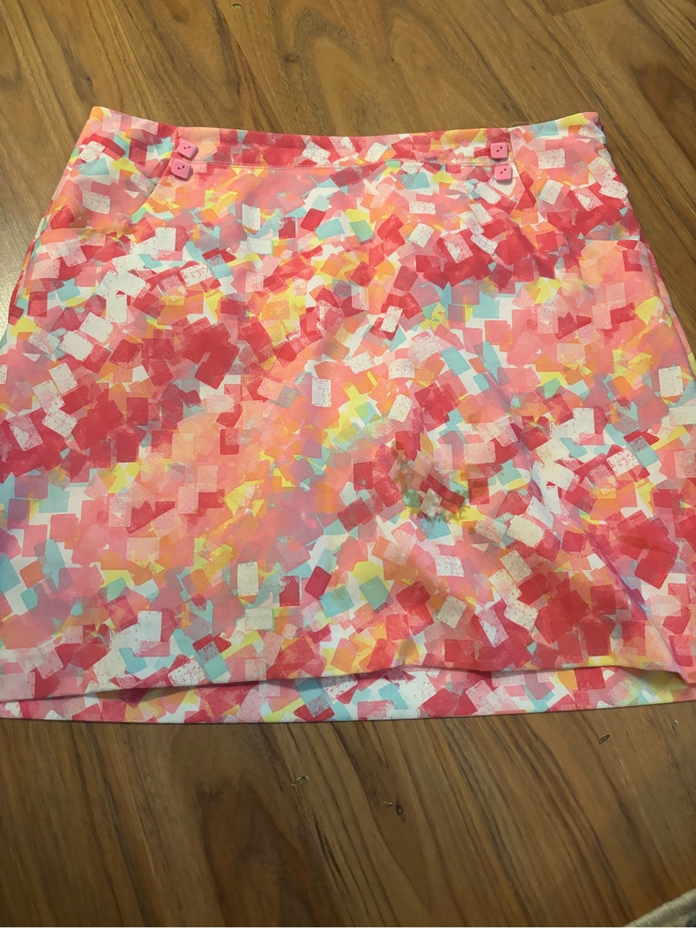 Women's Multi-Color Abstract Print EP Pro Skirt - Pink Coral